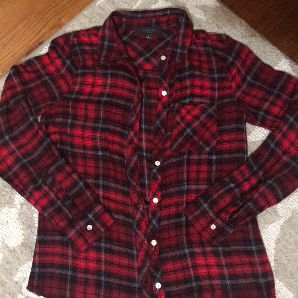 Plaid button down shirt